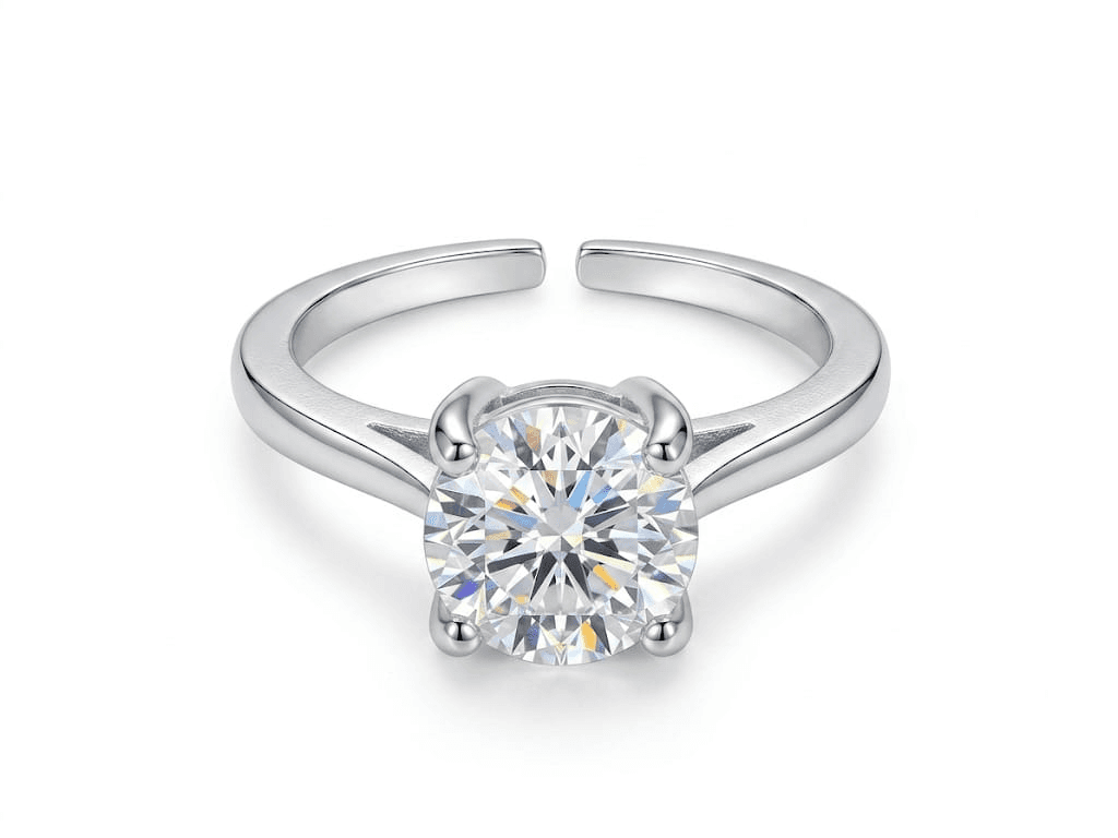 Classic Round Solitaire Adjustable Ring