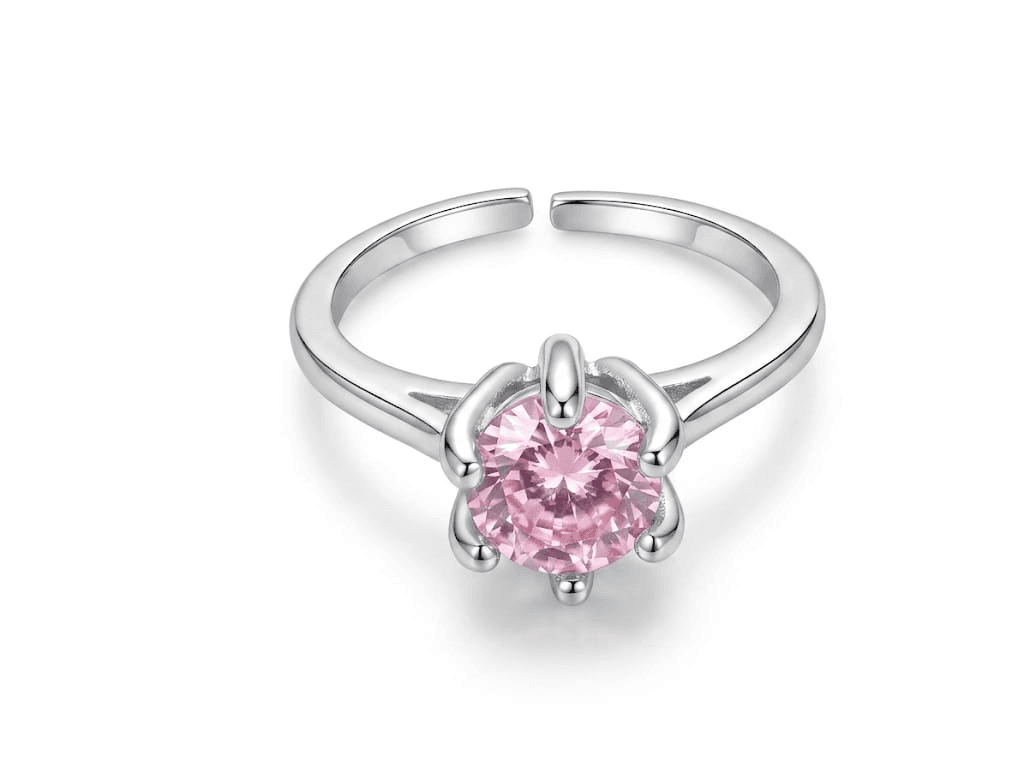 Elegant Emerald Solitaire Adjustable Ring