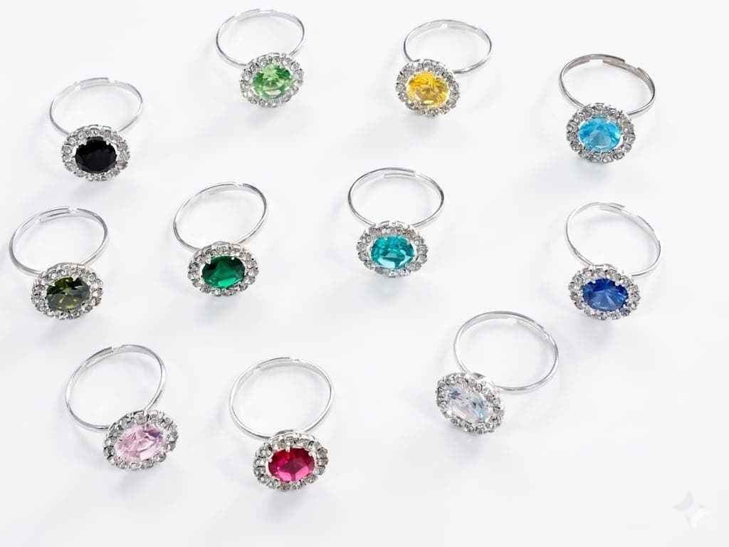 Crystal Halo Rings - Random Color