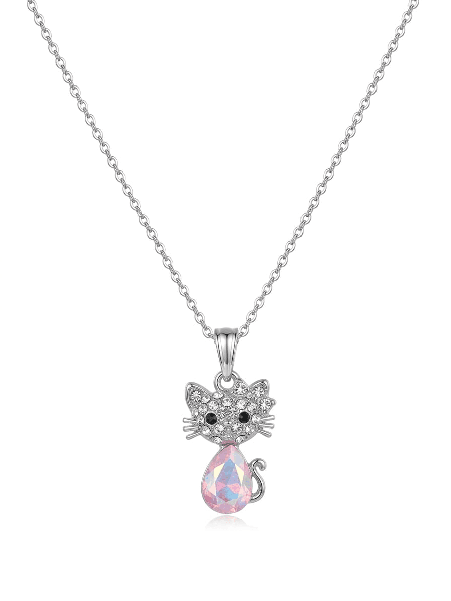 Minimalist Crystal Pendant Chain Necklace