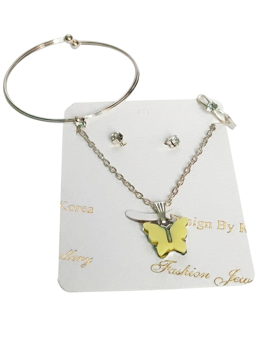 Butterfly Jewelry Set - 4 Piece