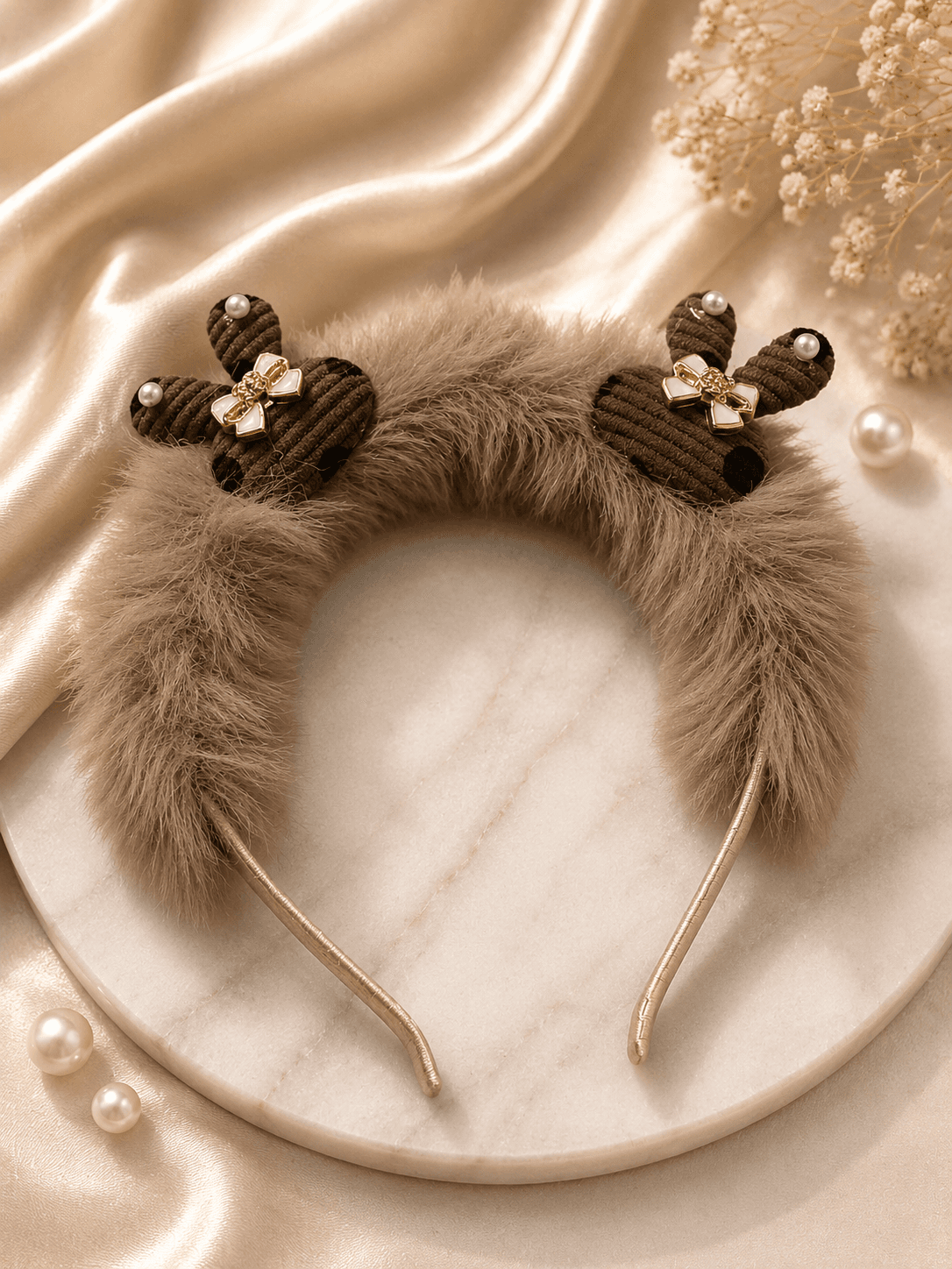 Plush Furry Bear Ear Headband