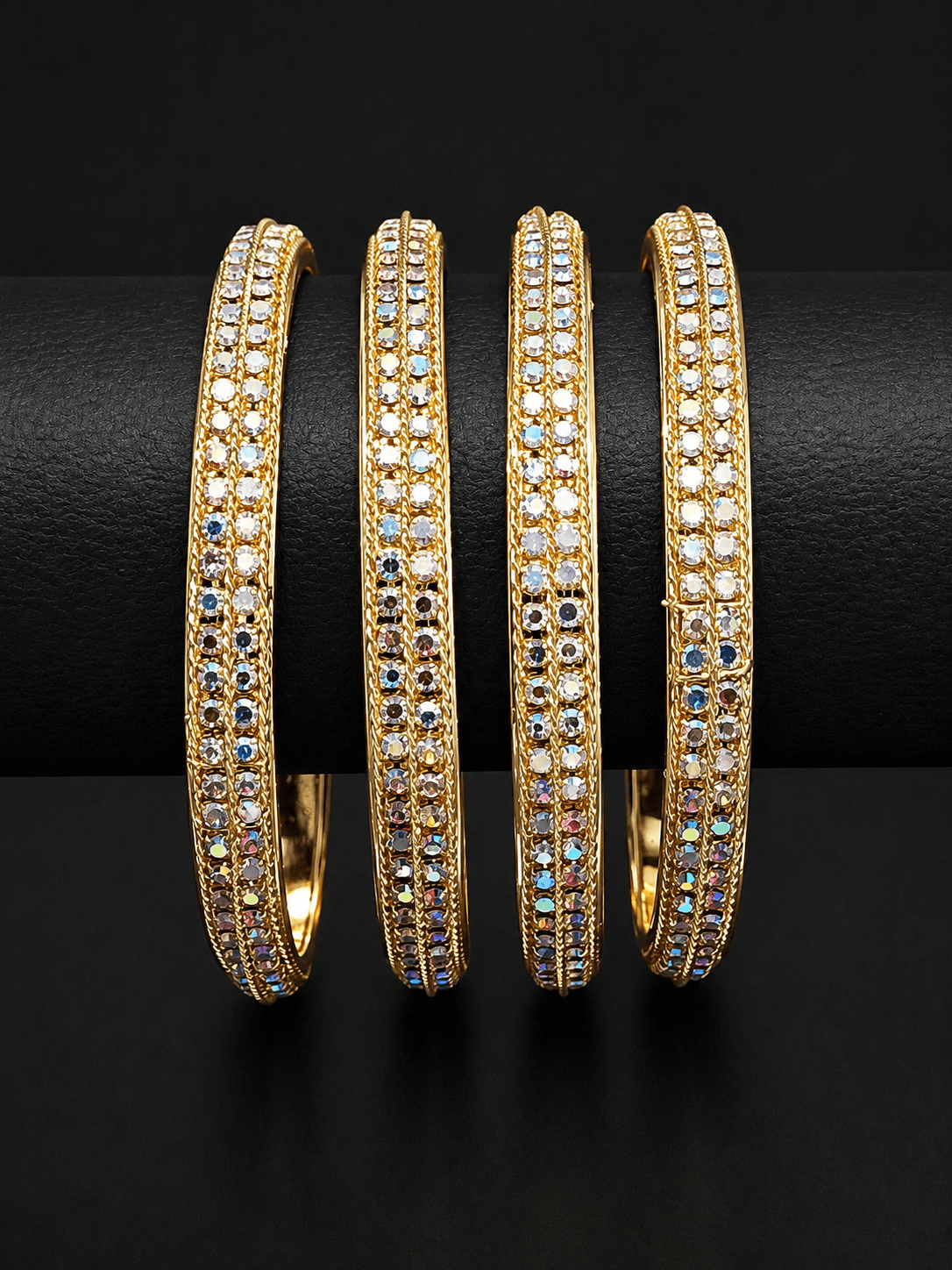 Gold Plated Shimmering Kada Bangle Se
