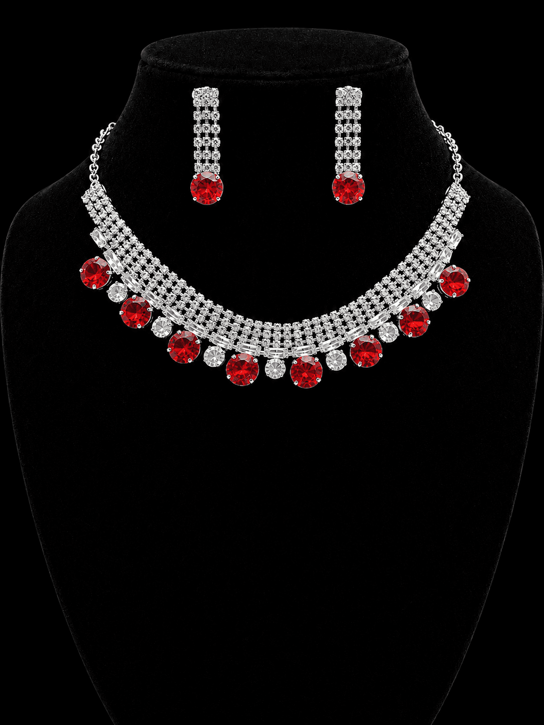Crystal AD Stone Necklace Set