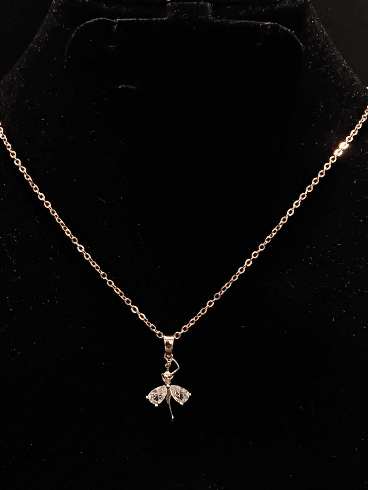 Dancing Ballerina AD Stone Pendant Chain
