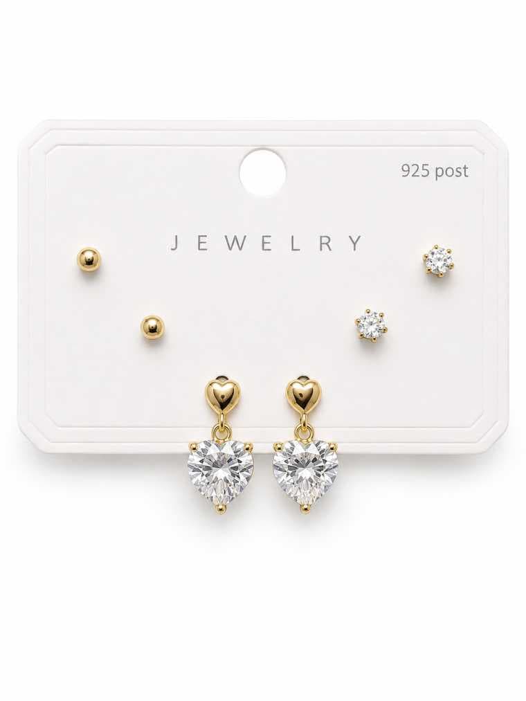Chic Multi Pair Stud Earring Combo Sets
