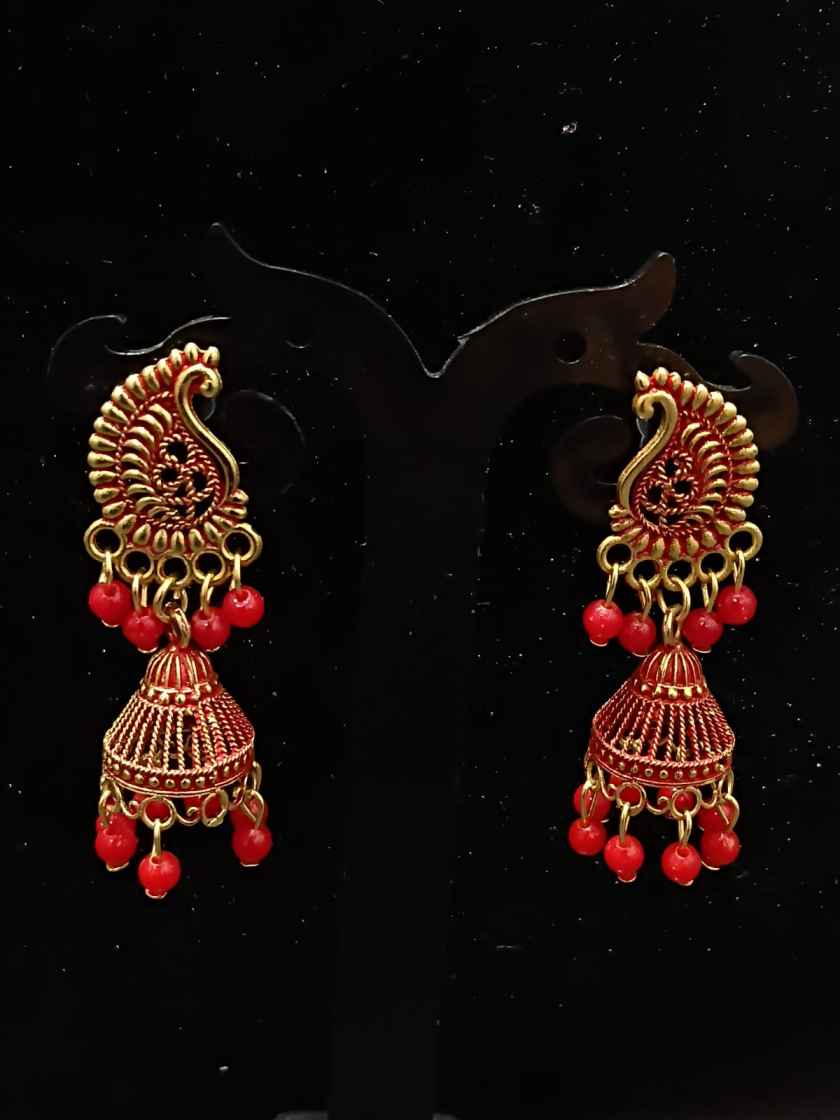 Antique Gold Peacock Jhumka Earring Collection